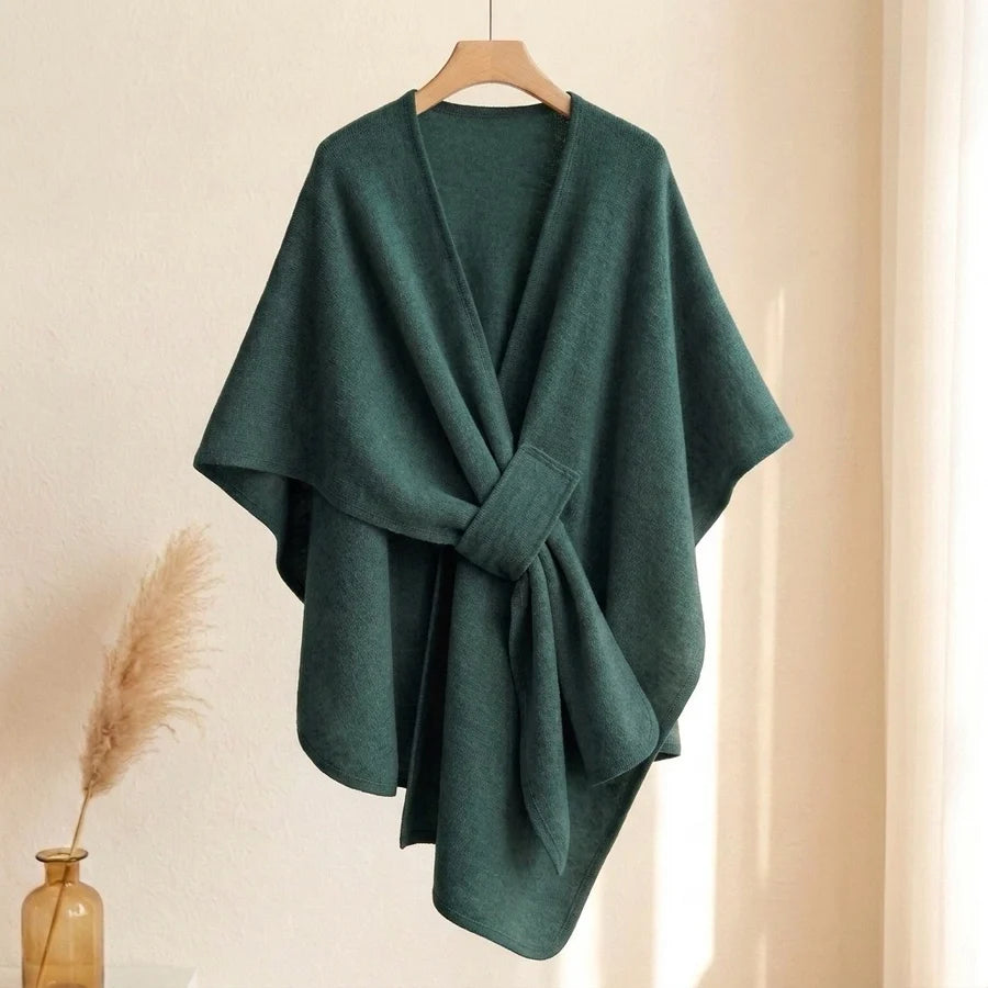 Lovelle Poncho – Fjærlett poncho i bomullstwill