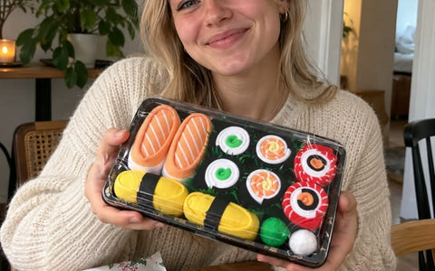 Kundbild av sushi-strumpor