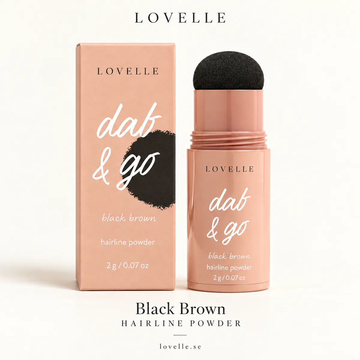 Lovelle Dab & Go i nyansen Black Brown med eske