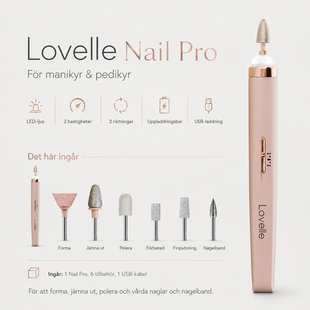 Lovelle Nail Pro – elektrisk manikyr- og pedikyrsett