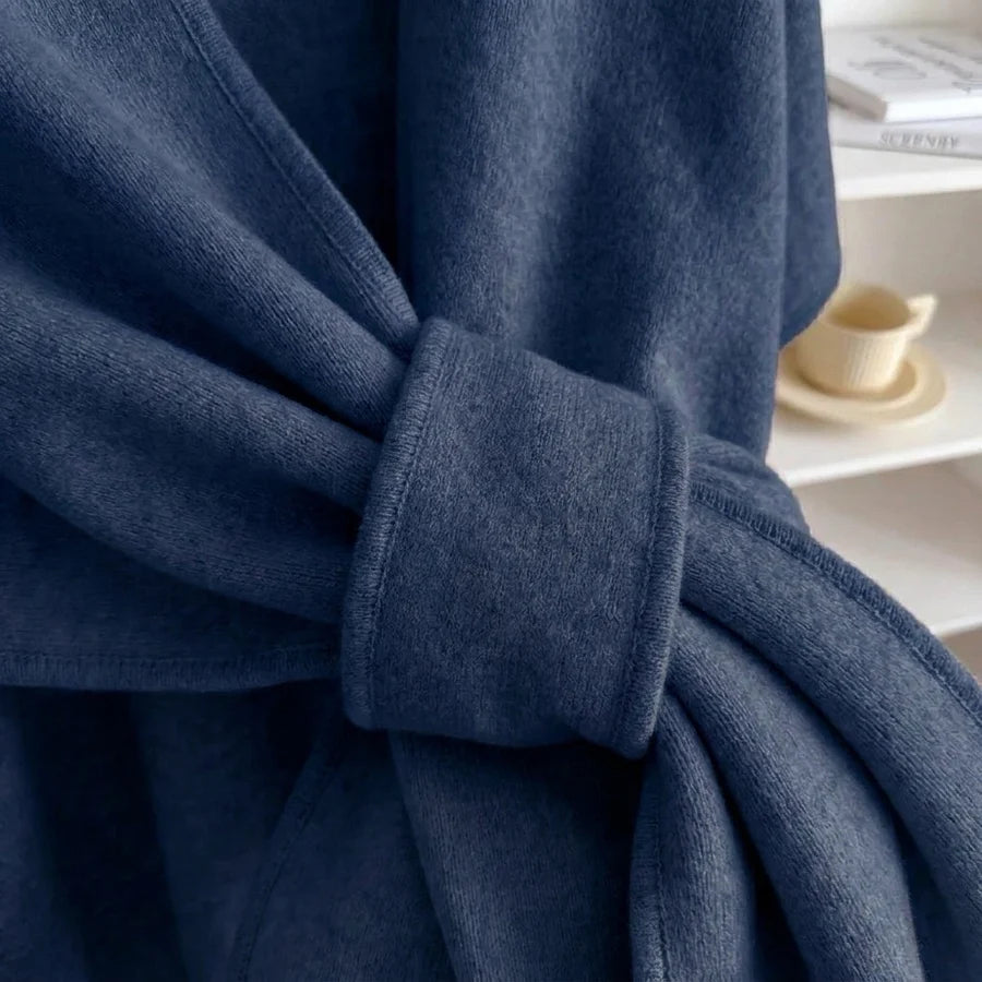 Lovelle Poncho – Fjærlett poncho i bomullstwill