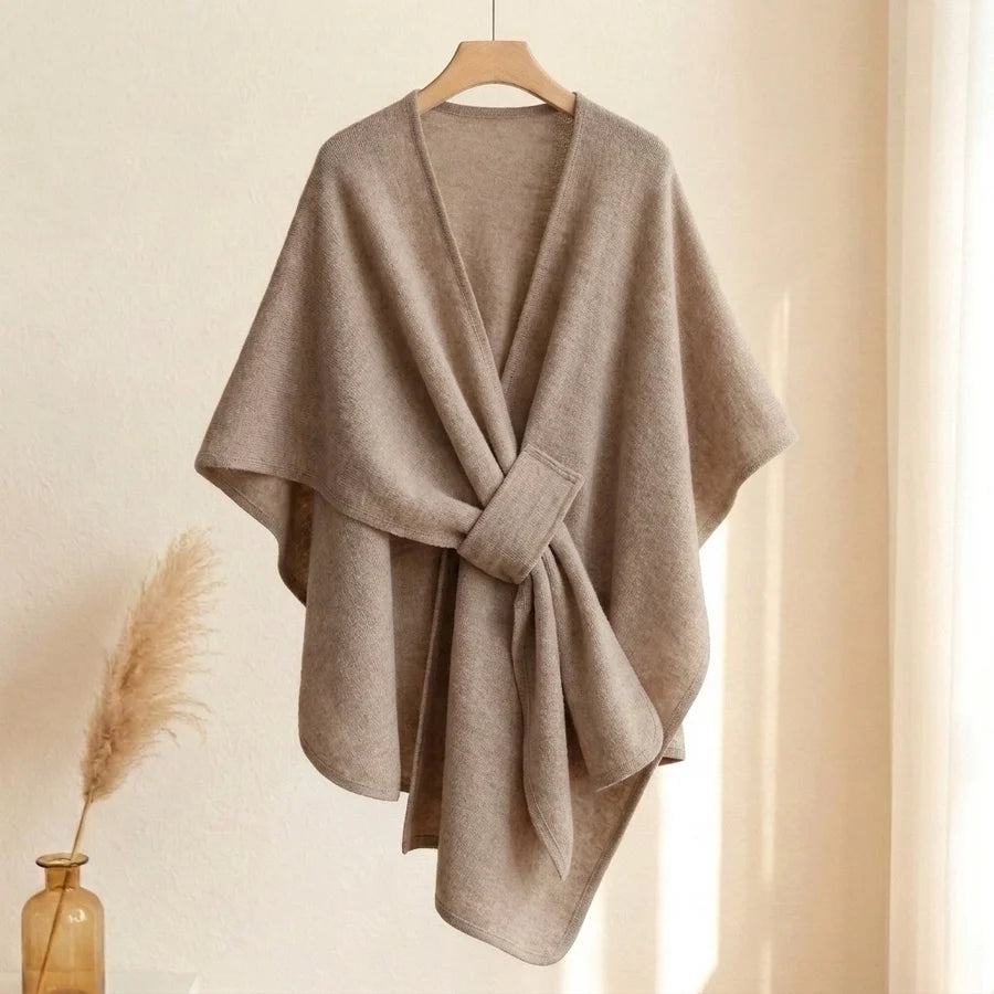 Lovelle Poncho – Fjærlett poncho i bomullstwill