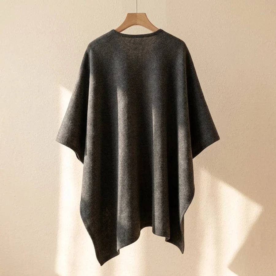 Lovelle Poncho – Fjærlett poncho i bomullstwill