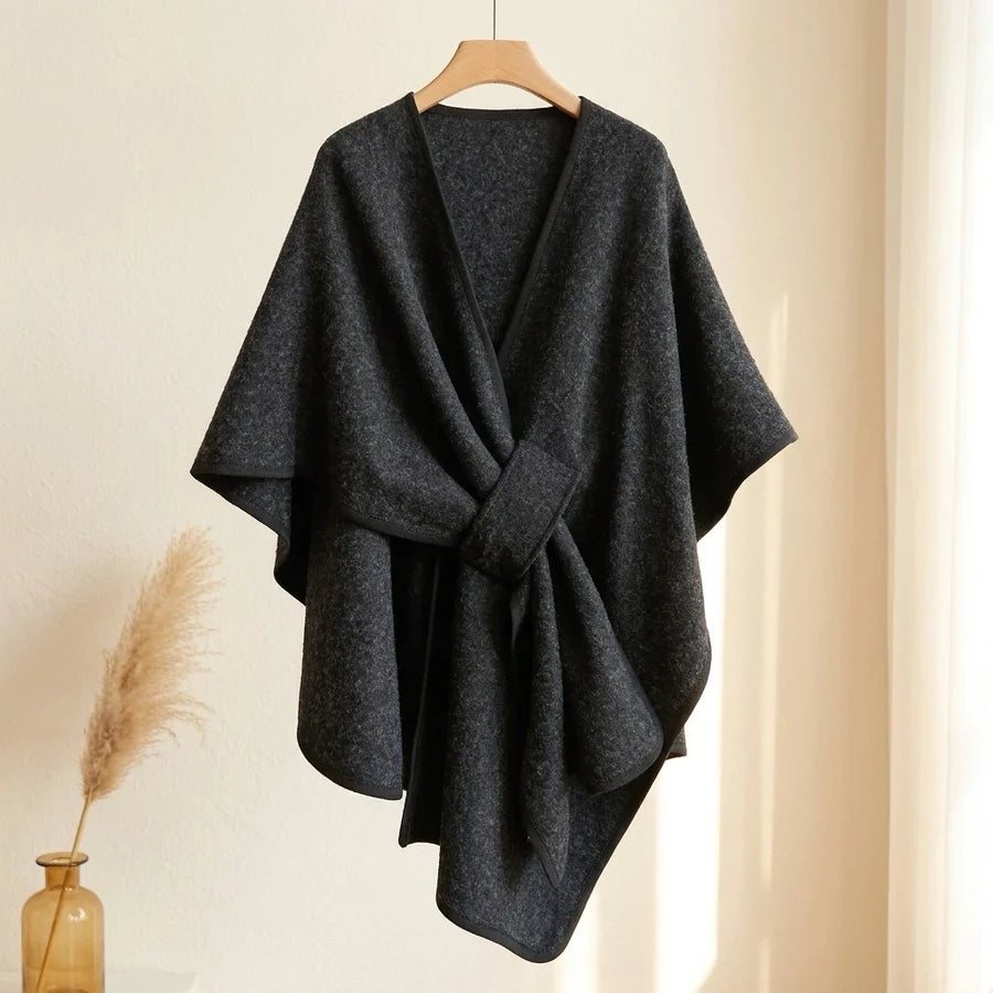 Lovelle Poncho – Fjærlett poncho i bomullstwill