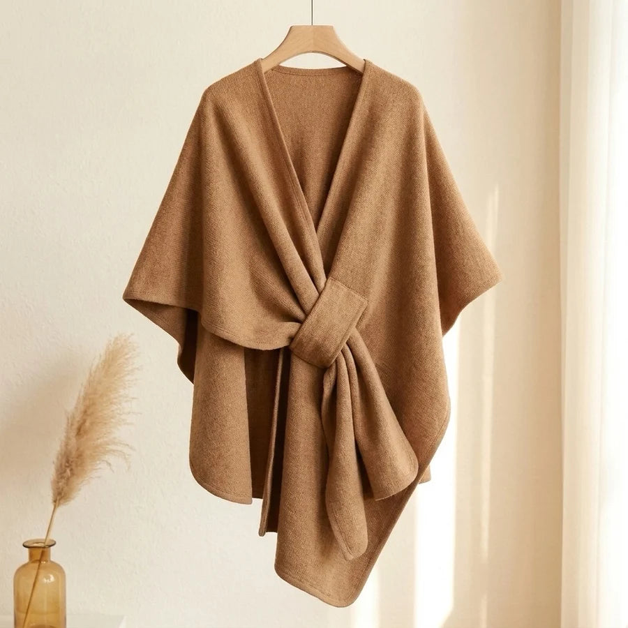 Lovelle Poncho – Fjærlett poncho i bomullstwill