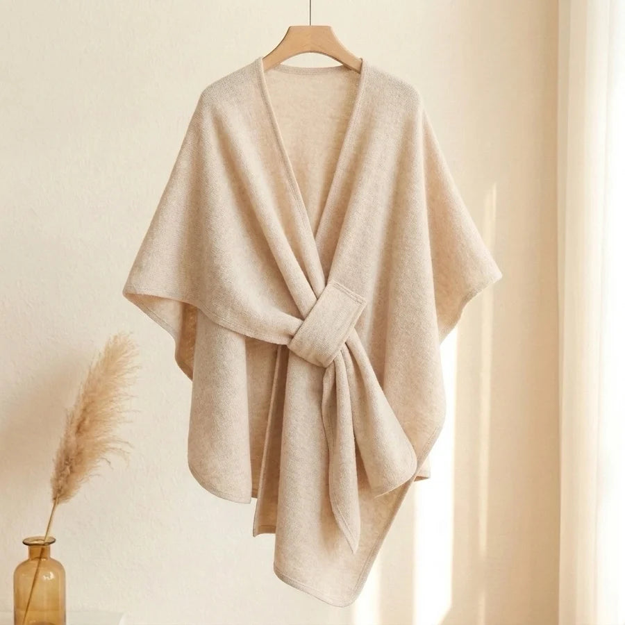 Lovelle Poncho – Fjærlett poncho i bomullstwill