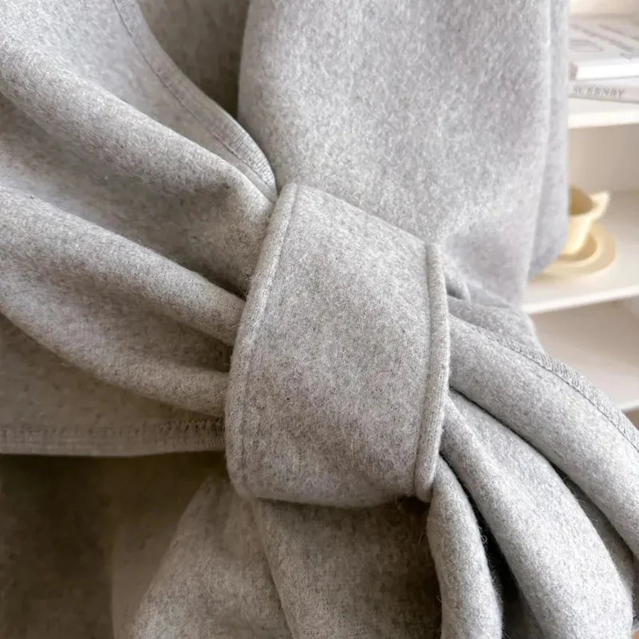 Lovelle Poncho – Fjærlett poncho i bomullstwill