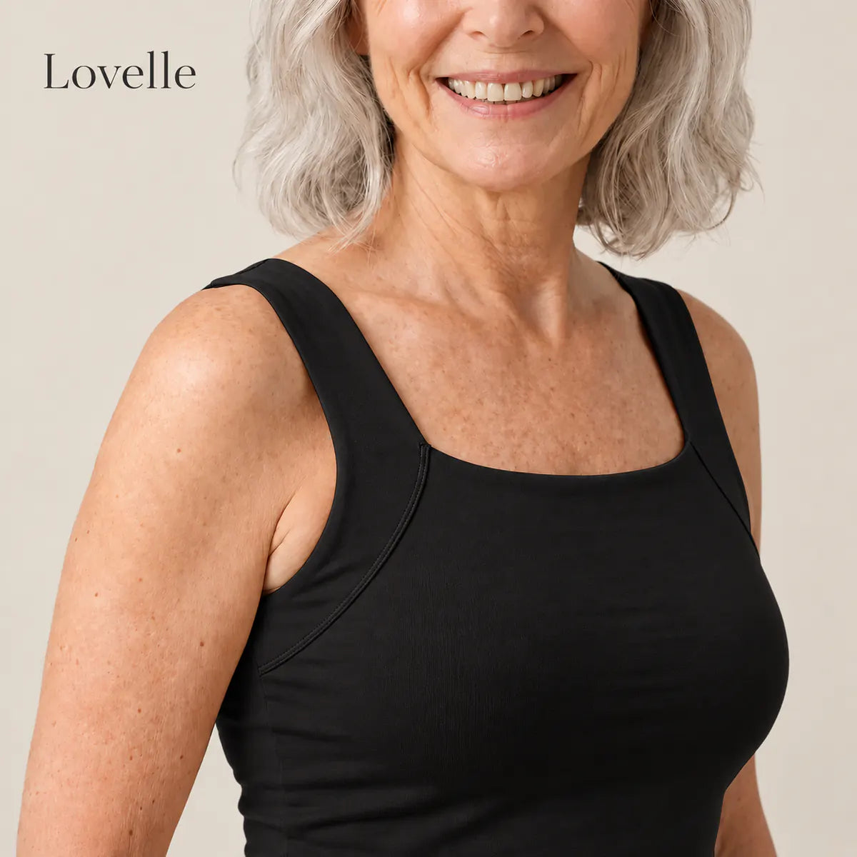 Lovelle Ease singlet med innebygd BH i Svart