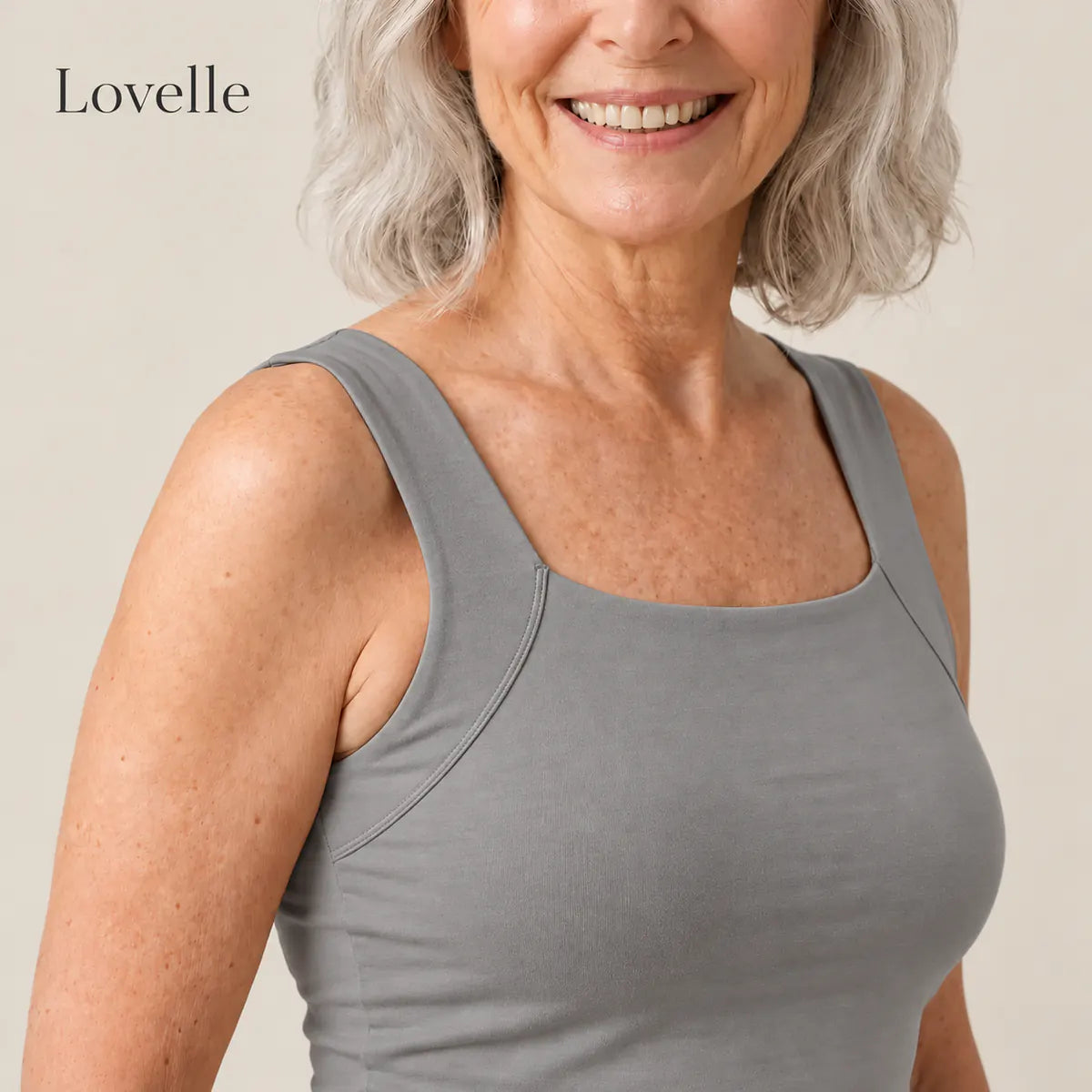 Lovelle Ease singlet med innebygd BH i Grå